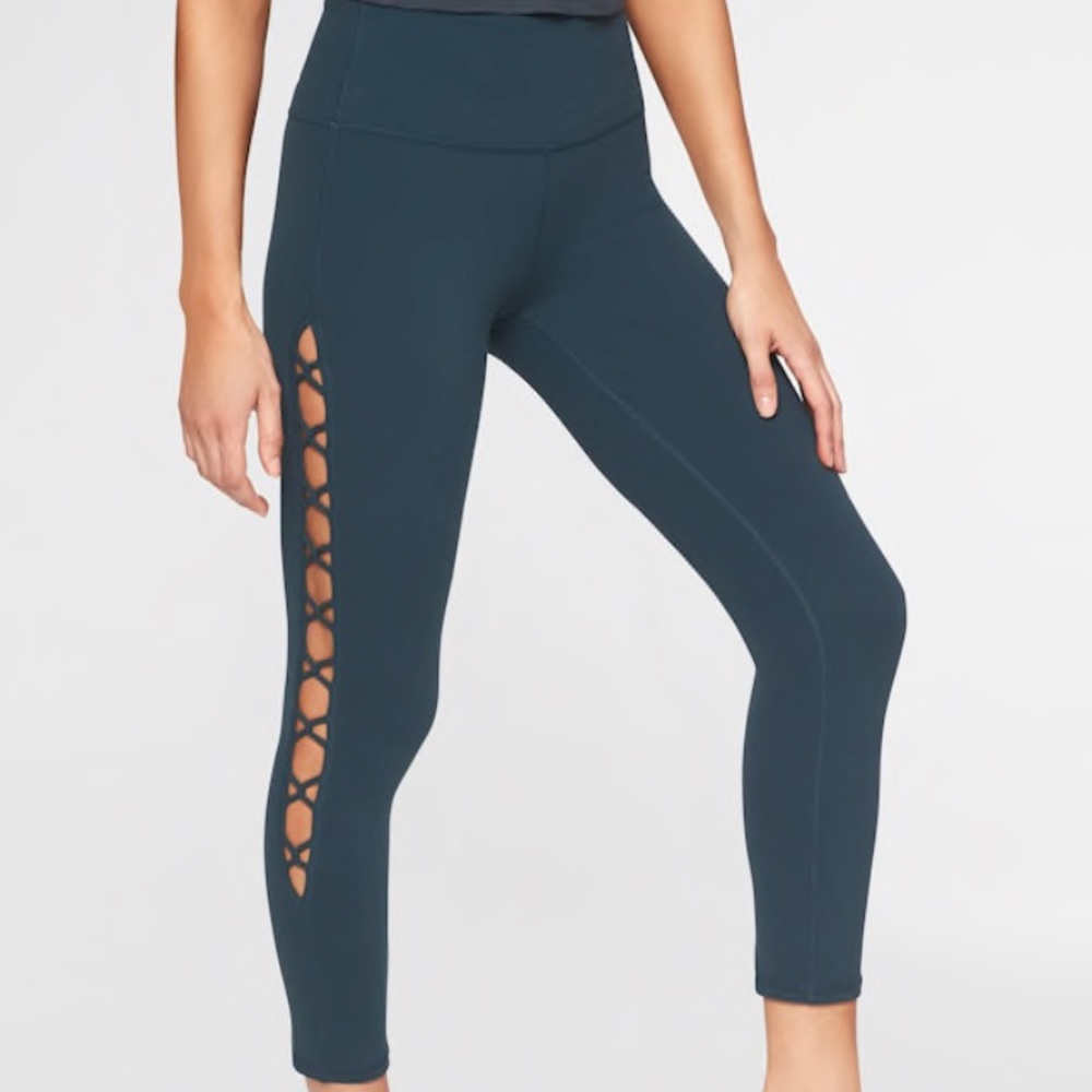 Athleta Shiva 7/8 Tight, In Teal Abyss